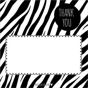 bedankkaartje | thank you | zebra
