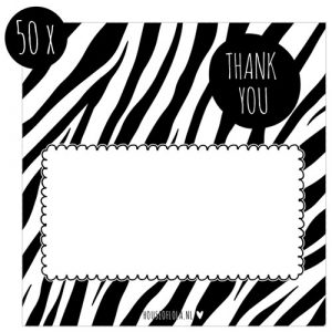 bedankkaartjes | thank you | zebra | 50x