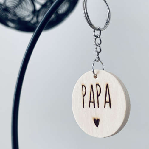 houten sleutelhanger | PAPA