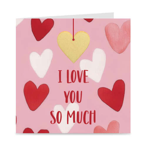 kaart | I love you so much | hartje | naturel