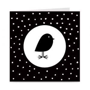 kaart | blanco | bird and dots