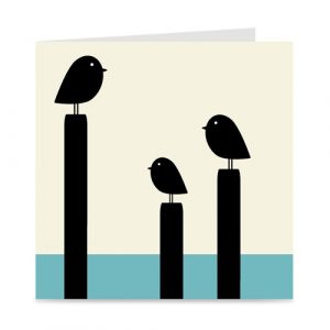 kaart | blanco | birds at sea
