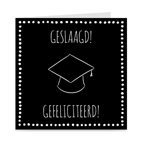 kaart | geslaagd | graduation cap