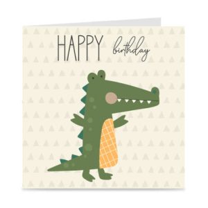 kaart voor kids | krokodil | happy birthday
