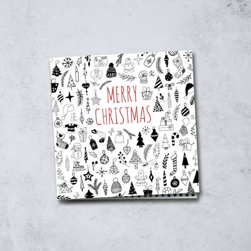 kerstkaart | merry christmas | doodles