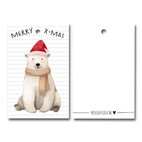 Label <br>Merry X-mas | IJsbeer