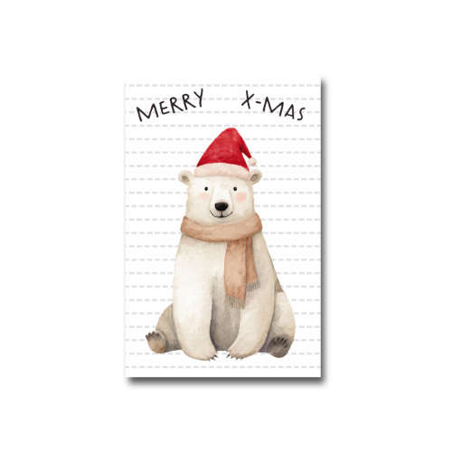 Minikaartje <br>Merry X-mas | IJsbeer