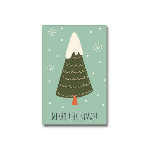 minikaartje | merry christmas | kerstbom | groen