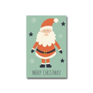 minikaartje | merry christmas | kerstman | groen