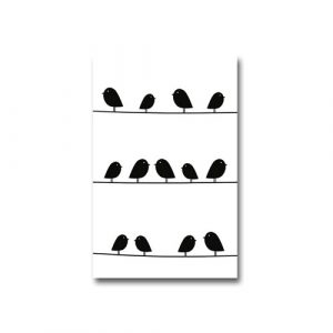 minikaartje | vogeltjes | birds on a wire