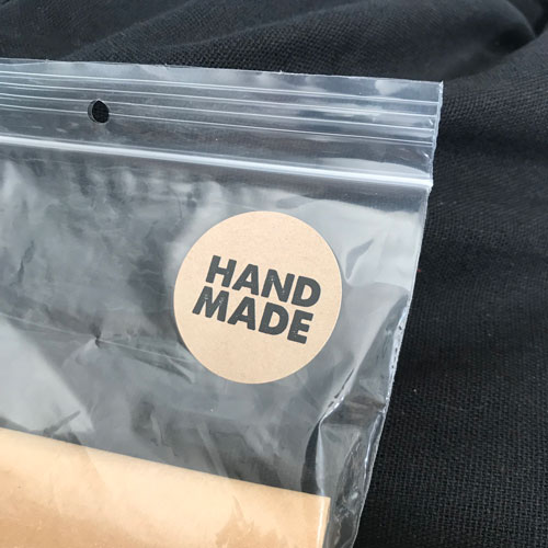 ronde sticker | handmade | kraft