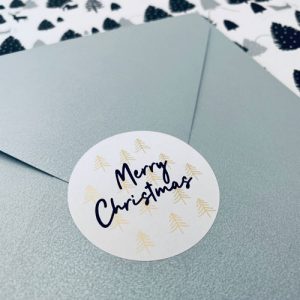 ronde sticker | merry christmas