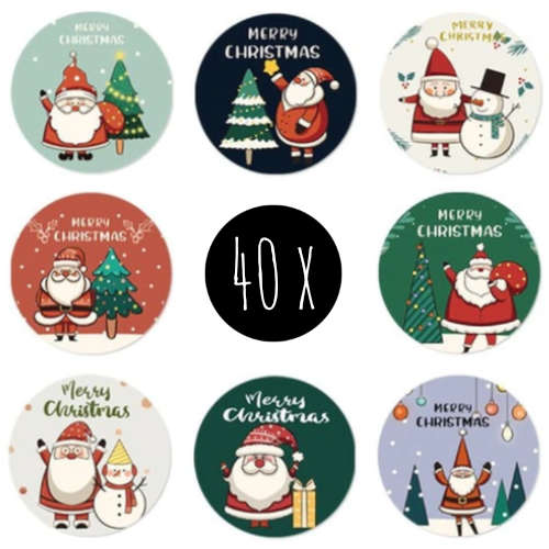 set stickers | kerst | christmas time | 40x