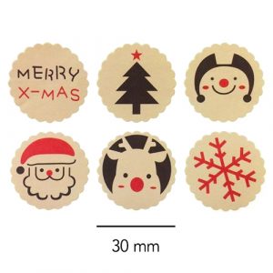 set stickers | kerst | merry xmas | afmeting