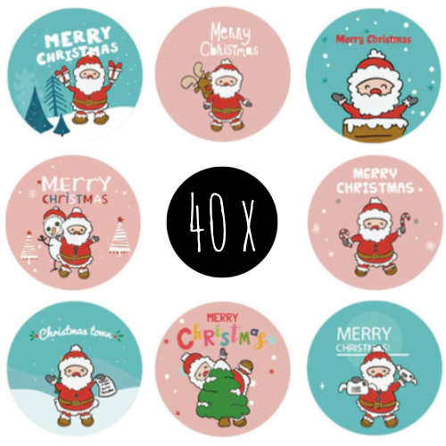 set stickers | kerst | santa baby | 40x