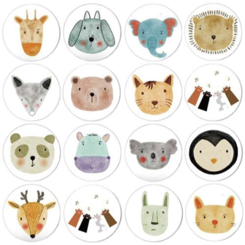 set stickers | zoo veel dieren | 48x