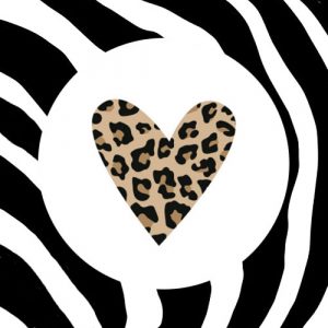 sticker | hartje | luipaardprint