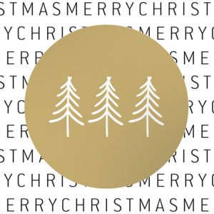 sticker | kerst | kerstbomen | goud