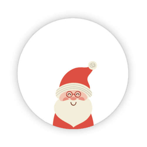 sticker | kerst | naamsticker | kerstman