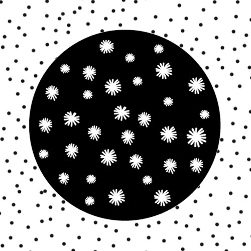 sticker | sneeuw | zwart-wit