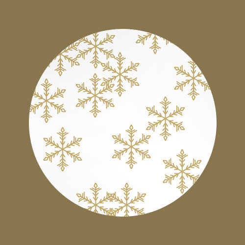 sticker | sneeuwvlokken | wit-goud